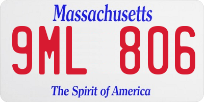 MA license plate 9ML806