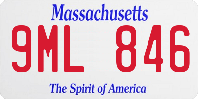 MA license plate 9ML846