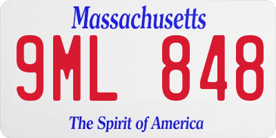 MA license plate 9ML848