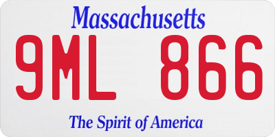 MA license plate 9ML866