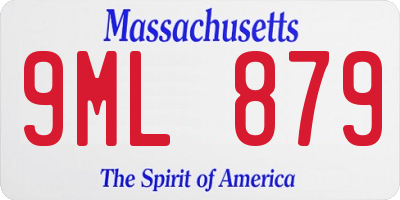 MA license plate 9ML879