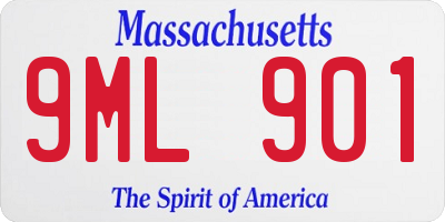 MA license plate 9ML901