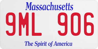 MA license plate 9ML906