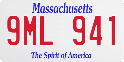MA license plate 9ML941