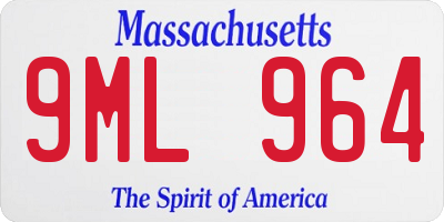 MA license plate 9ML964