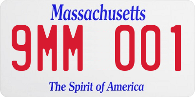 MA license plate 9MM001