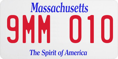 MA license plate 9MM010