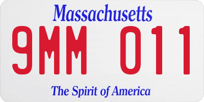 MA license plate 9MM011