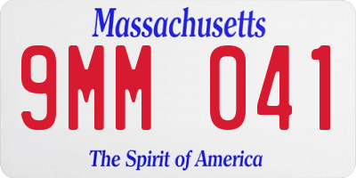 MA license plate 9MM041