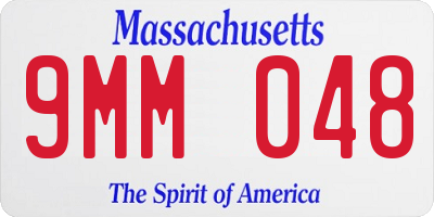 MA license plate 9MM048