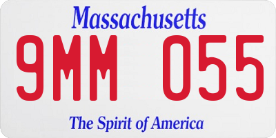 MA license plate 9MM055
