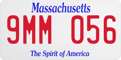 MA license plate 9MM056