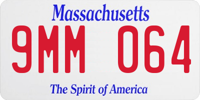 MA license plate 9MM064