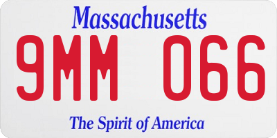 MA license plate 9MM066