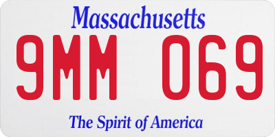 MA license plate 9MM069