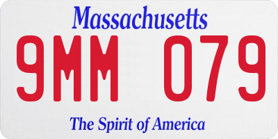 MA license plate 9MM079
