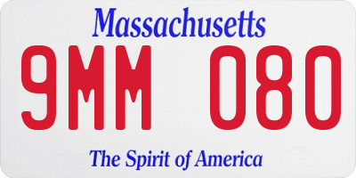 MA license plate 9MM080