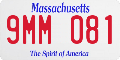 MA license plate 9MM081