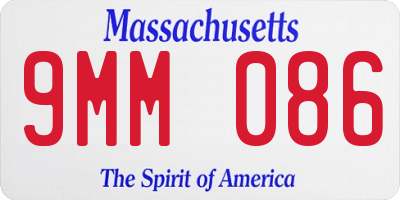 MA license plate 9MM086
