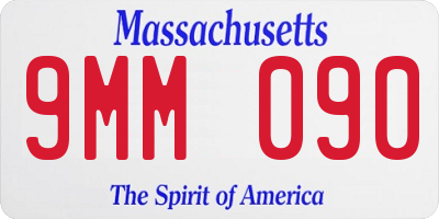 MA license plate 9MM090