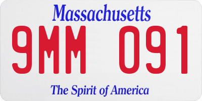 MA license plate 9MM091