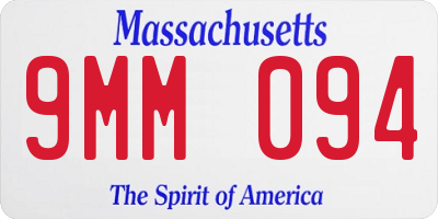MA license plate 9MM094