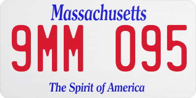 MA license plate 9MM095