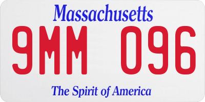 MA license plate 9MM096
