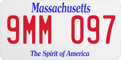MA license plate 9MM097