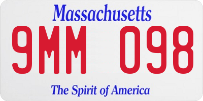 MA license plate 9MM098