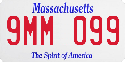 MA license plate 9MM099