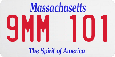 MA license plate 9MM101