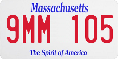 MA license plate 9MM105