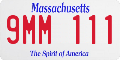 MA license plate 9MM111