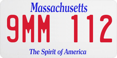 MA license plate 9MM112