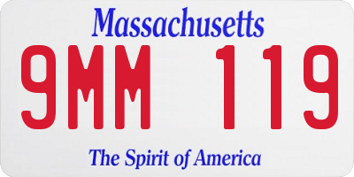 MA license plate 9MM119