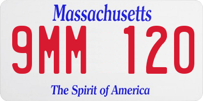 MA license plate 9MM120