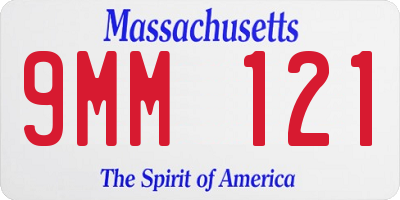 MA license plate 9MM121