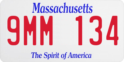 MA license plate 9MM134