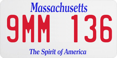 MA license plate 9MM136