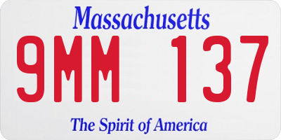 MA license plate 9MM137