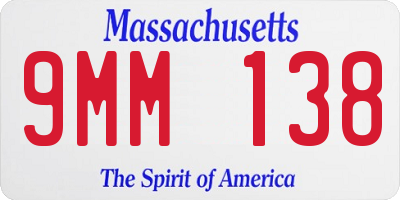 MA license plate 9MM138