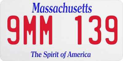 MA license plate 9MM139