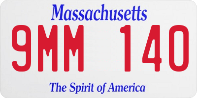 MA license plate 9MM140