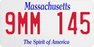 MA license plate 9MM145