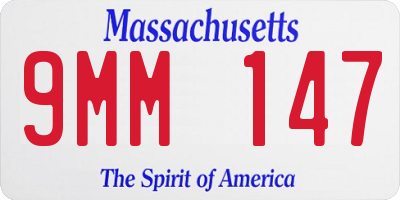 MA license plate 9MM147
