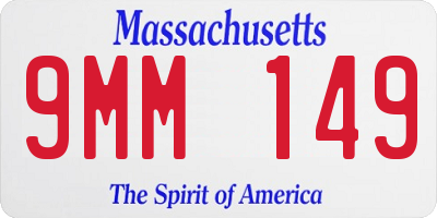 MA license plate 9MM149