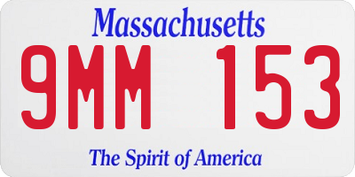 MA license plate 9MM153