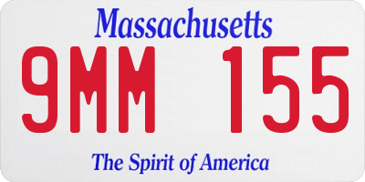 MA license plate 9MM155