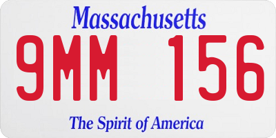 MA license plate 9MM156
